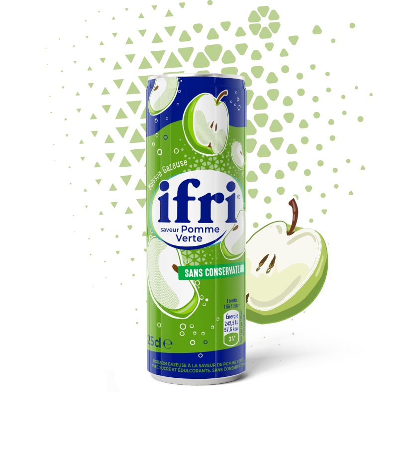 IFRI GAZEUSE POMME VERTE CAN 25CL PAR 12 PCS